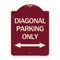 Signmission Diagonal Parking Only with Bidirectional Arrow Heavy-Gauge Aluminum Architectural Sign A-DES-BU-1824-24191 - alternate 1